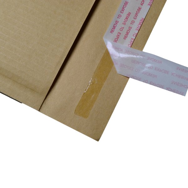 220 x 150mm - Kraft Brown Corrugated Padded Mailer with Peal & Seal Closure [100% Recyclable] - PackQueen