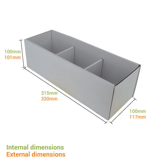 Pick Bin Box & Part Box 17978 (One Piece Self Locking Cardboard Storage Box)