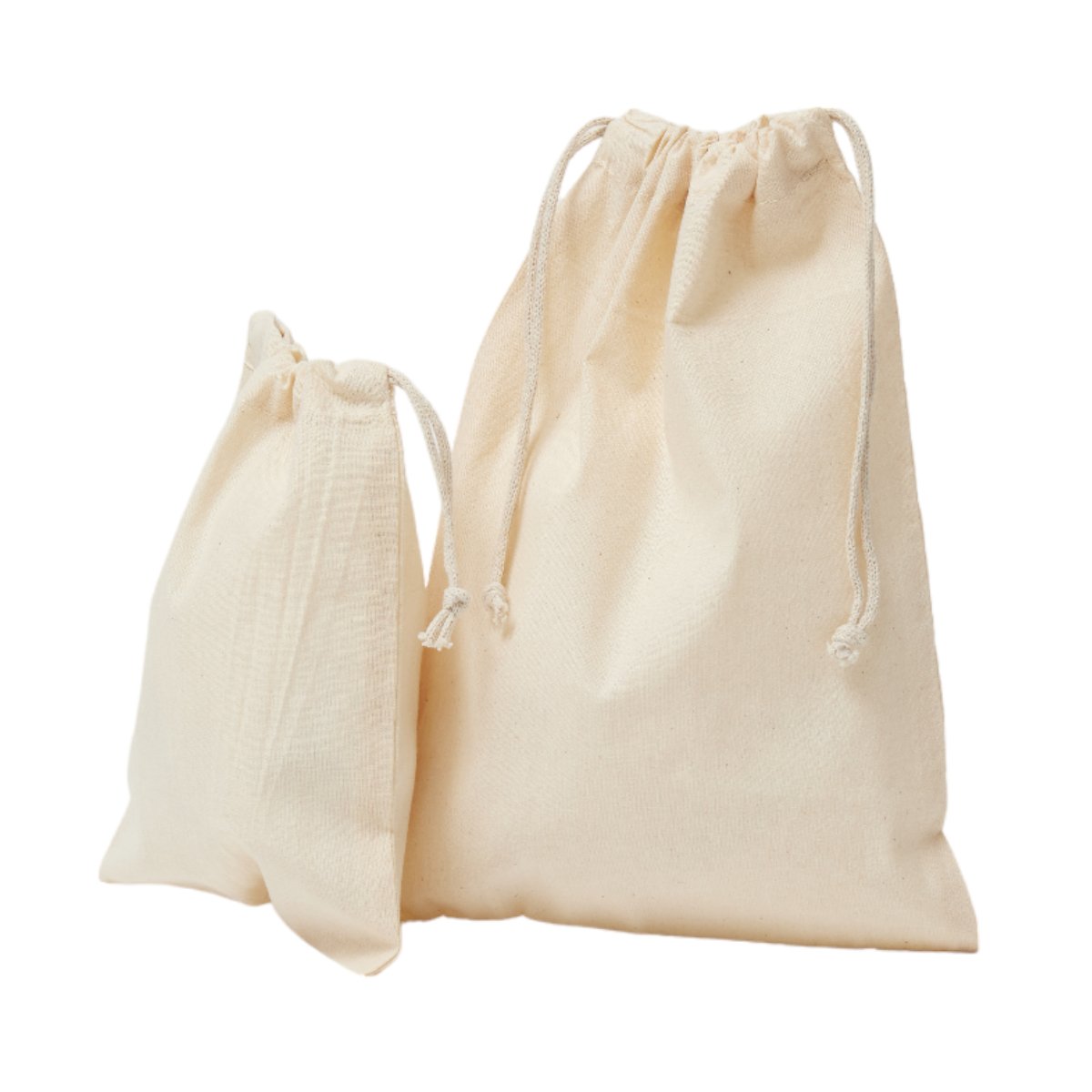 Express Value Calico Drawstring Bags (Plain or Printed) - PackQueen
