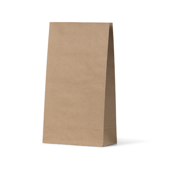 Large - Flat Bottom Brown Bag - 500 PACK - PackQueen