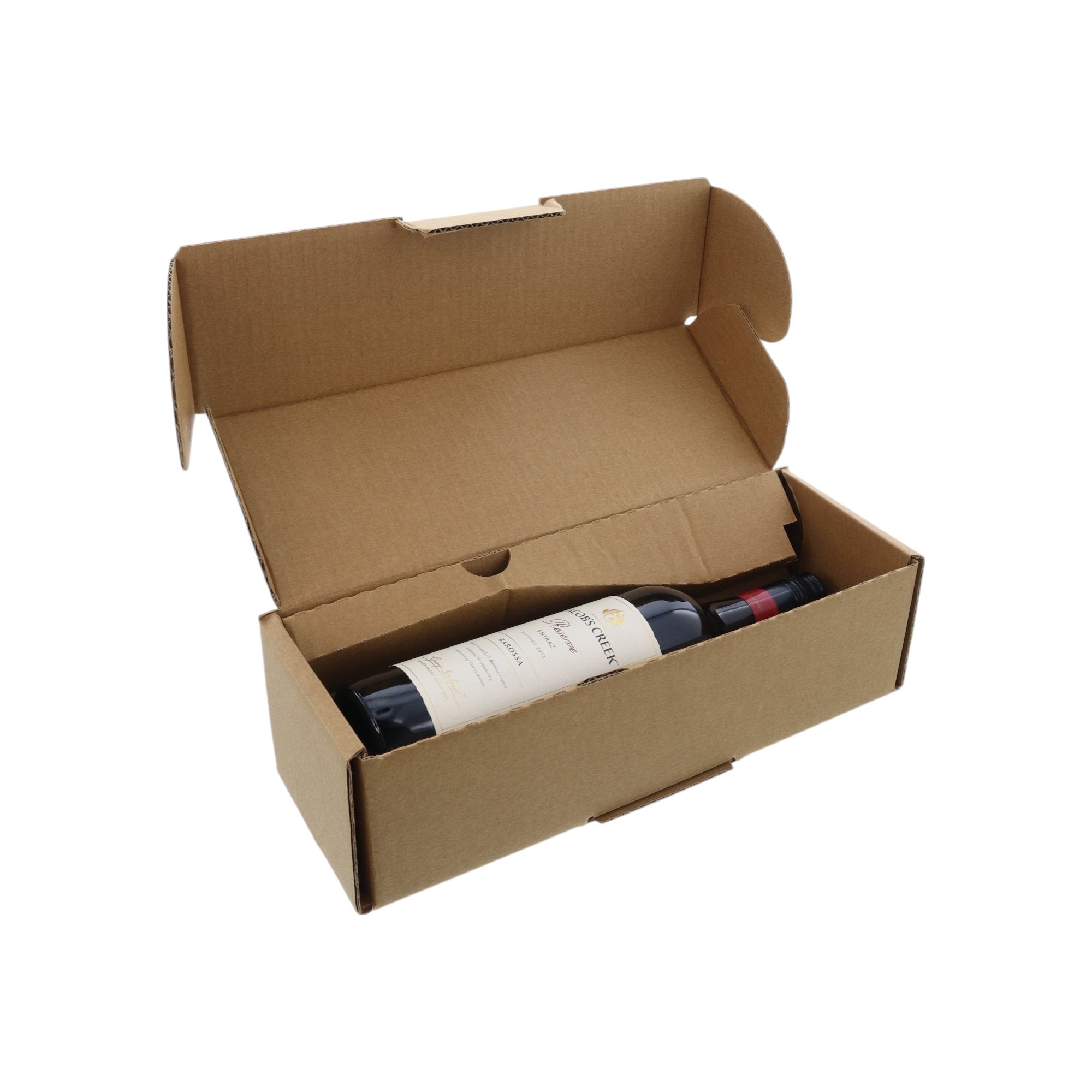 One Piece Single Wine Box with Attached Insert (Express Value Buy) - PackQueen