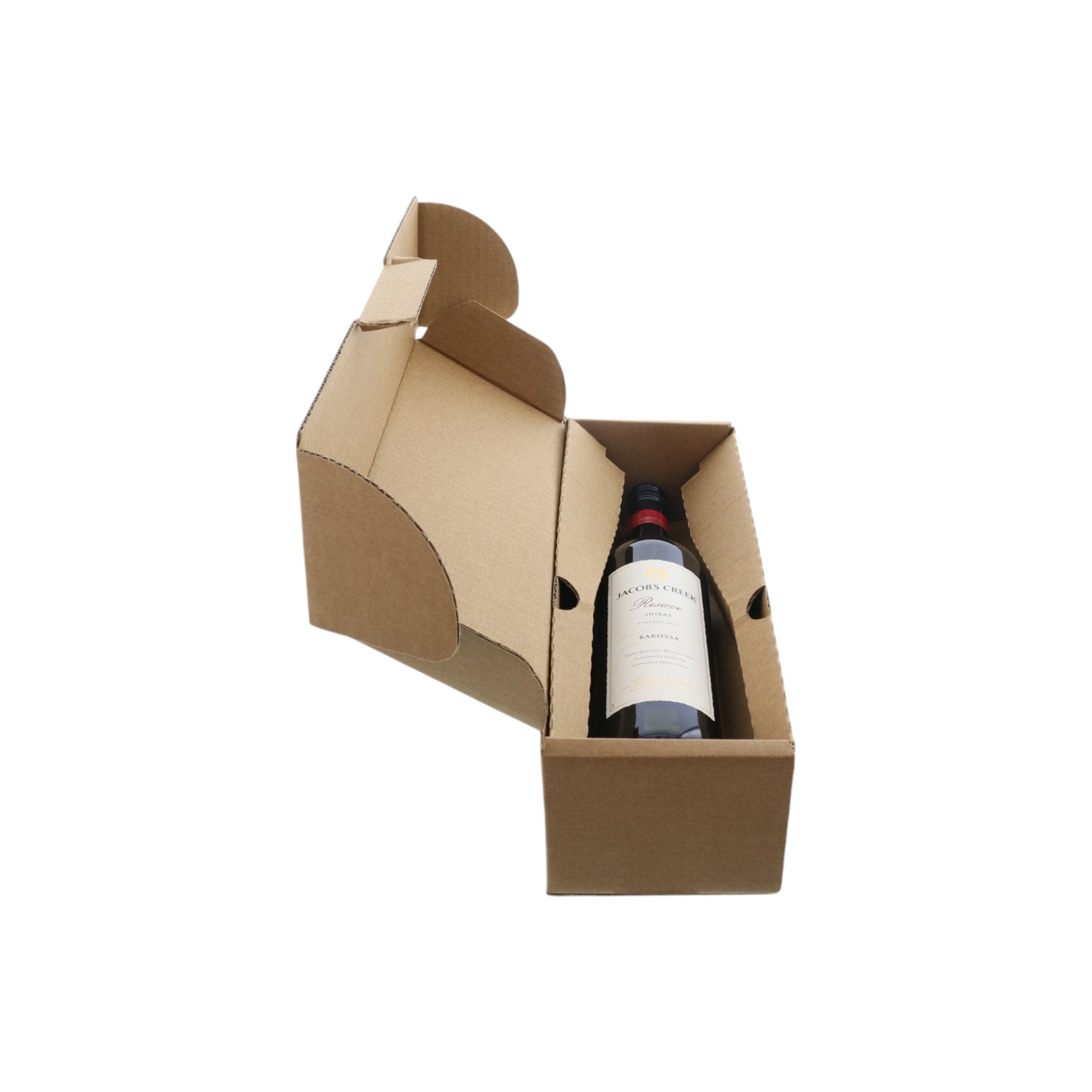 One Piece Single Wine Box with Attached Insert (Express Value Buy) - PackQueen