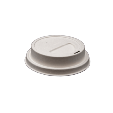 PLA Lined Hot Cup Lids - Sugarcane - Assorted Sizes Available - PackQueen