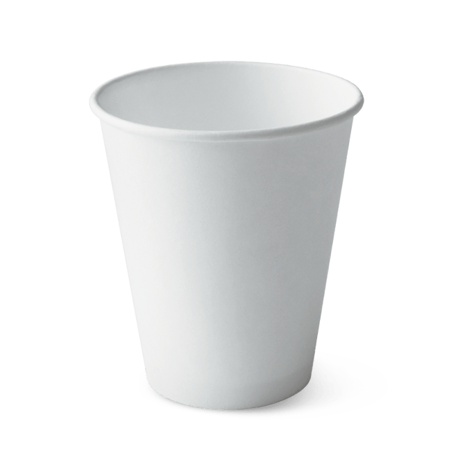 Single Wall Plain Hot Cups - Assorted Sizes Available - PackQueen