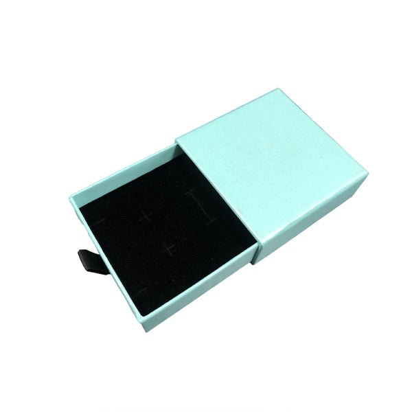 Large Square 90mm Drawer Rigid Jewellery Box - Ring & Pendant (Sleeve, Base & Removable Insert) - PackQueen