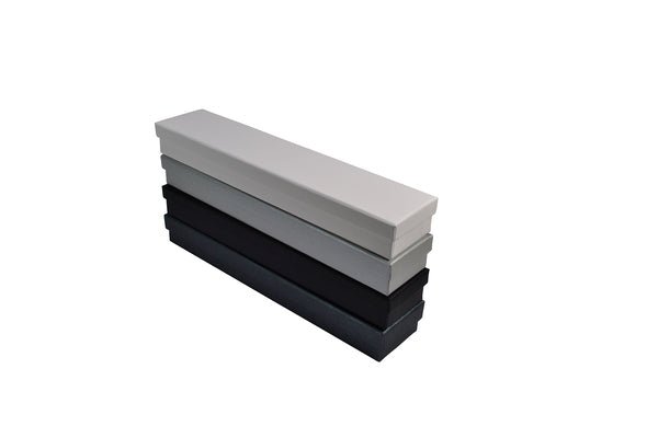 Rigid Cardboard Standard Bracelet Jewellery Box - Matt Black (non reversible white suede insert) - PackQueen