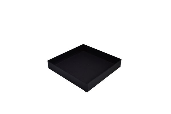 Rigid Cardboard Standard Necklace Jewellery Box - Matt Black (non reversible white suede insert) - PackQueen