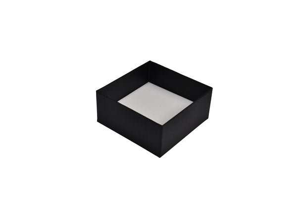 Rigid Cardboard Standard Square Jewellery Box - Matt Black - PackQueen