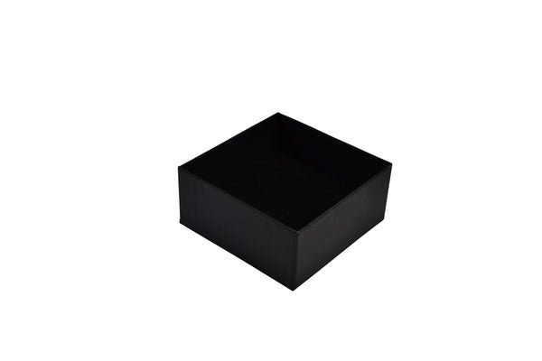 Rigid Cardboard Standard Square Jewellery Box - Matt Black - PackQueen