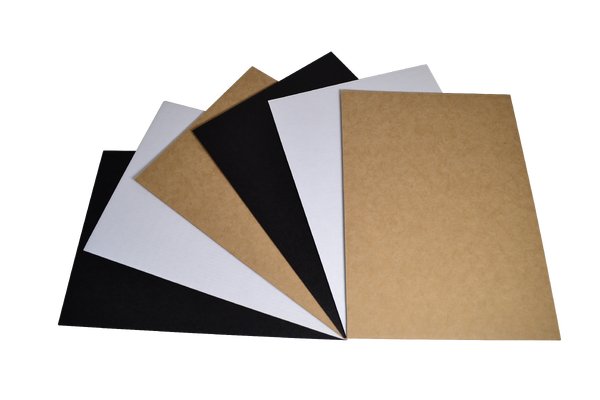 SAMPLE A1 Cardboard Sheet (594mm x 841mm x 1.5mm) - Kraft White - PackQueen