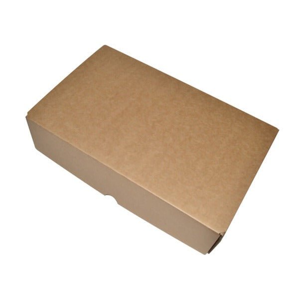 SAMPLE - B Flute - One Piece Heavy Duty Double Wine Postage Box - Kraft Brown (Inserts sold separately 24988) - PackQueen
