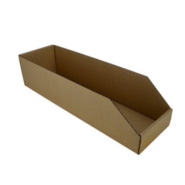 SAMPLE - B Flute - Pick Bin Box & Part Box 17975 (One Piece Self Locking Cardboard Storage Box) - Kraft Brown - PackQueen