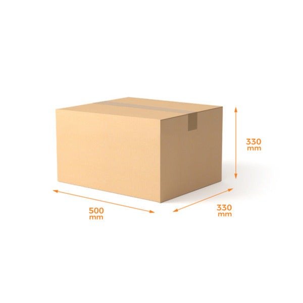 SAMPLE - RSC Shipping Carton Code 175 - 1C Kraft Brown Board (500 x 330 x 330mm) - PackQueen