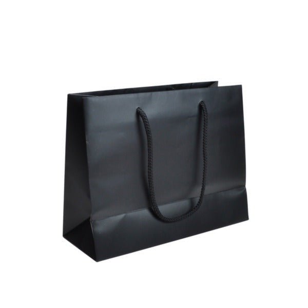 SAMPLE - Small - Matt Black Laminated European Gift Bag - PackQueen