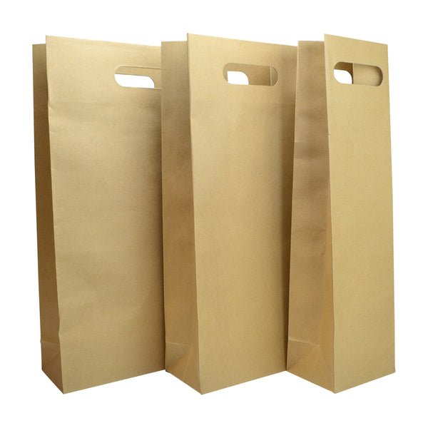 Single DC - Paper Wine Bag Kraft Brown - 100 PACK - PackQueen