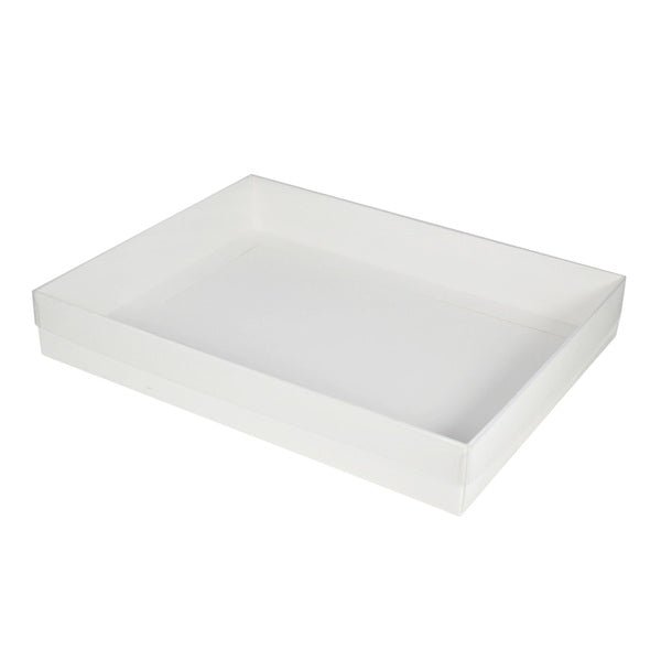 Slim Line A4 Gift Box with Clear Lid - Paperboard (285gsm) (Base & Clear Lid) - PackQueen