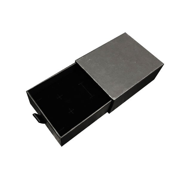 Small Square 70mm Drawer Rigid Jewellery Box - Ring & Pendant (Sleeve, Base & Removable Insert) - PackQueen