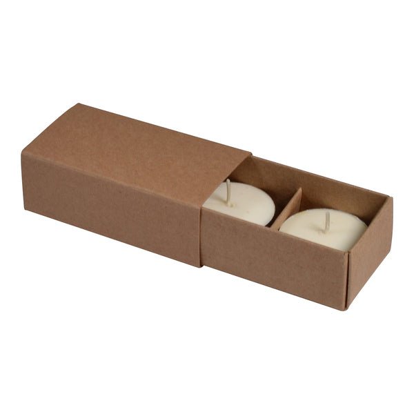 Tealight Candle Boxes for 2 Candles (Slide over cover) - Paperboard - PackQueen