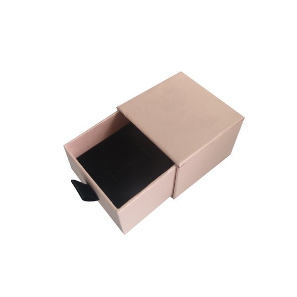 Tiny Square 49mm Drawer Rigid Jewellery Box - Ring & Pendant (Sleeve, Base & Removable Insert) - PackQueen