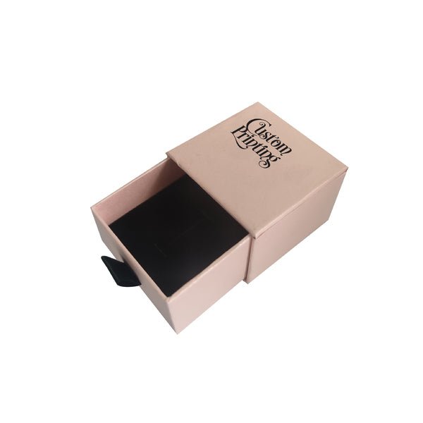 Tiny Square 49mm Drawer Rigid Jewellery Box - Ring & Pendant (Sleeve, Base & Removable Insert) - PackQueen